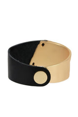 Luna Black & Gold Metal Bracelet